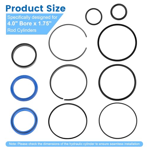 Hydraulic Log Splitter Cylinder Rebuild Seal Kit, 22 Ton Log Splitter Parts