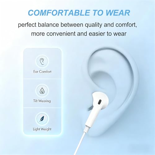 Image of YouthCity 2 Packs for iPhone Headphones Wired Earbuds /Earphones | Built-in Microphone & Volume Control, Nosie Reduction Headsets Compatible with iPhone 14 /13 /12 /11 /XR /XS /X /8 /7 /SE /Pro /Pro Max