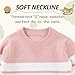 Peecabe Toddler Baby Cable Knit Sweater for Boys Long Sleeve Crewneck Striped Cotton Pullover Sweatshirt Fall Winter 1-5T (US, Age, 1 Year, Pink)