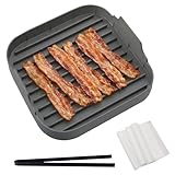 WUYIHUACHEN Microwave Bacon Tray -10 Inch Large Silicone Food Grade Bacon Pot...
