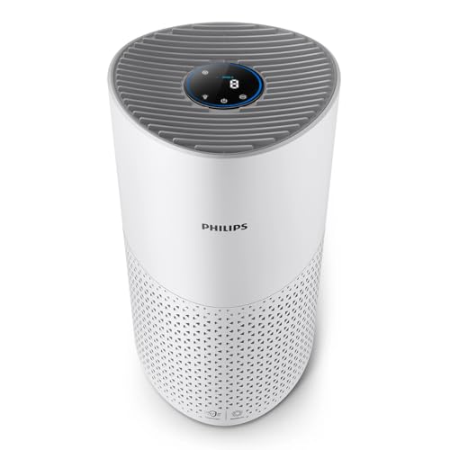 Philips Luftreiniger Smart 1000 Serie - Reinigt Räume bis zu 78 m² - Entfernt 99,97 Prozent der Pollen, Staub und Rauch - Ultraleise und niedriger Energieverbrauch - AC1711/10, Weiß
