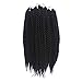 Dorsanee Senegalese Twist Crochet Braid Pre-twisted African Braiding Hair Knotless Twist Braids Dreadlocks Box Braid Crochet Hair for Black Women (18inch, 1B#)