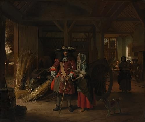 Toile d'art mural Pieter De Hooch reproduction haut de gamme 60x90cm