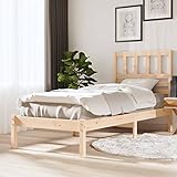 🍁【Marco De Cama】 Material de primera calidad: La madera maciza de pino es un bonito material natural.