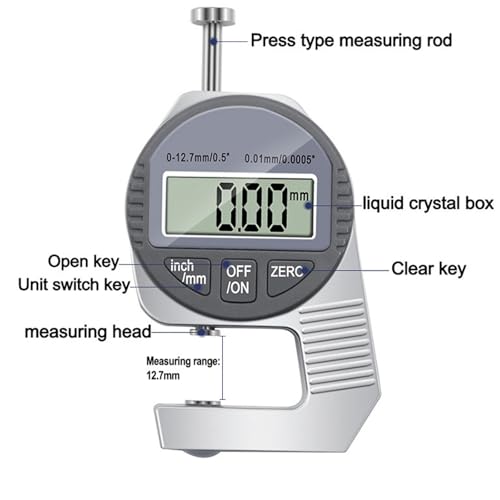 Medidor de Grosor Digital CAOJS 0-12.7 mm miniatura 4