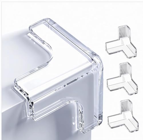 Image of Transparent Silicone Corner Protectors for Baby Proofing | Soft Edge and Corner Guards for Tables, Beds and Furniture | Child Safety Cushion Pads for Sharp Edges (12 Pcs T-Shape)