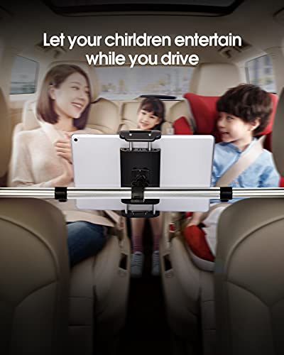 Elitehood Aluminum Ipad Holder For Car, Back Seat Anti-Shake Car Tablet Holder, Adjustable Headrest Ipad Car Mount For Ipad Mini, Ipad, Ipad Air, Ipad Pro 12.9 11, Switch, And 4-13In Tablets & Phones #TOP6