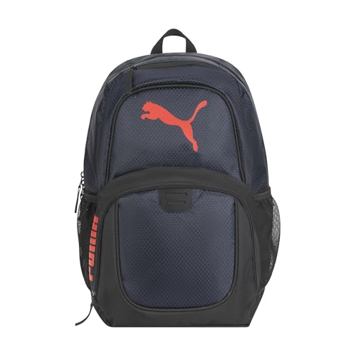 PUMA Mochila Contender, Azul marinho/fogo vermelho, One Size, Mochila Contender