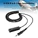 SVXSODA U-174 to U-174 U Plug Headset U174 to U74 Cord Helicopter General Aviation GA Extension Cable 7.1mm Extender Pilot Headset for David Clark Bose A20 Aircraft Airplane Headphone