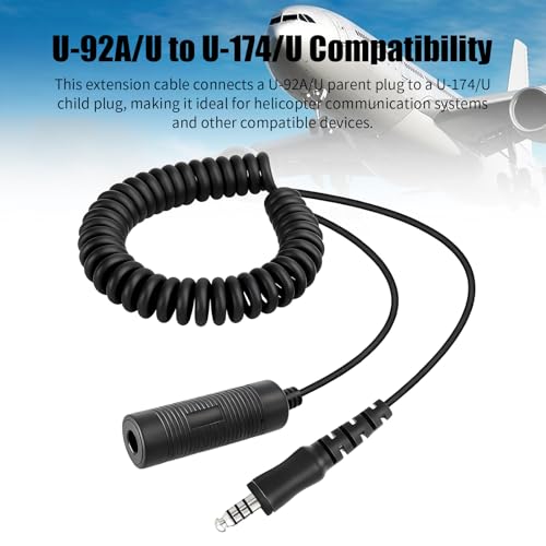 Câble d'extension U-174 élimine les tensions pour casque pilote hélicoptère Bose A20