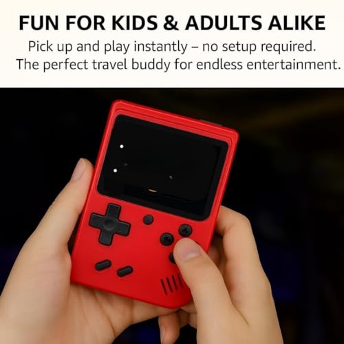 Image of Kidoyz 400 in 1 Video Game for Kids - Rechargeable Handheld Game Console with Classic Retro Games | Portable Mini Gaming Toy, TV Connect (AV Output) | Gift for Boys Girls 5 6 7 8 9 10+ Years (Classic)