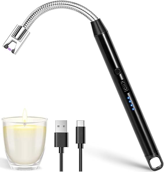 BELOXY Electric Lighter for Candles Rechargeable Electric Gas Lighter for Kitchen Plasma Lighter Flameless Windproof USB Lighter 360° Flexible Neck Arc Lighter for Diwali Fireworks (B0DF52FGNB) Amazon Price History, Amazon Price Tracker