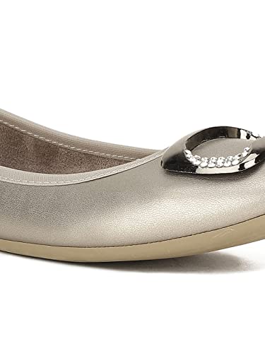 Image of Bata Women Yemaria Ballet Flat Ballerina, Grey, (5502044)
