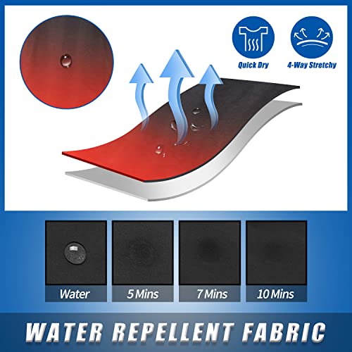 Boys Black Red Ombre Swim Trunks With Boxer Brief Liner Anti Chafe No Binding Swimming Shorts Compression Lined 4-Way Stretchy Upf Quick Dry Bathing Suit Size 14-16 #TOP2