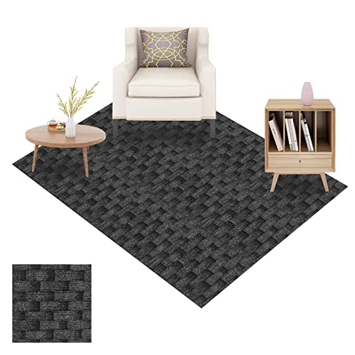 Self Adhesive Carpet Tiles -Easy Install Diy-Non-Slip Peel And Stick Carpet Tile 12" X 12" Commercial Carpet Floor Tiles Home Furnishings 12 Tiles Per Carton/12Sq Ft. #TOP5