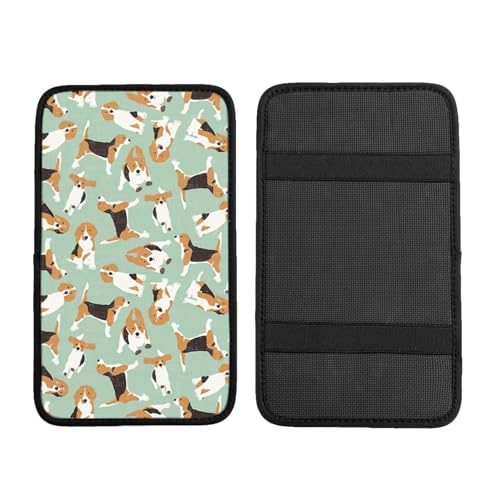 QDPKESV Cute Dogcar Armrest Cover Auto Center Console Pad Soft Car Armrest Cushion Handrail Box Universal Decoration Cushion