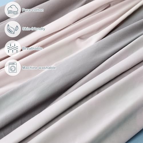 Image of VitalCozy 20 Pack Baby Crib Sheets for Boys and Girls, Fitted Cotton Daycare Crib Sheets, Breathable Microfiber Toddler Bed Mat Sheet for Standard Mattress Daycare Nap Mat, 24 x 48 Inch(Grey)