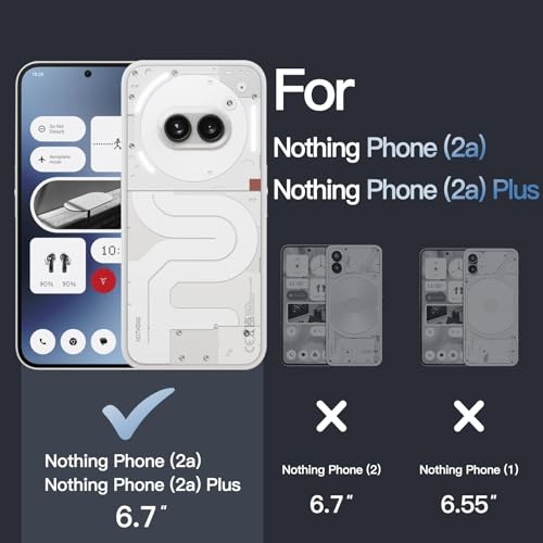 JETech Case for Nothing Phone 2a / 2a Plus, Non-Yellowing Shockproof Phone Bumper Cover, Anti-Scratch Clear Back (Clear)