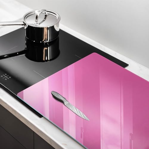 Plaque de protection induction 80x52cm rose Wallfluent