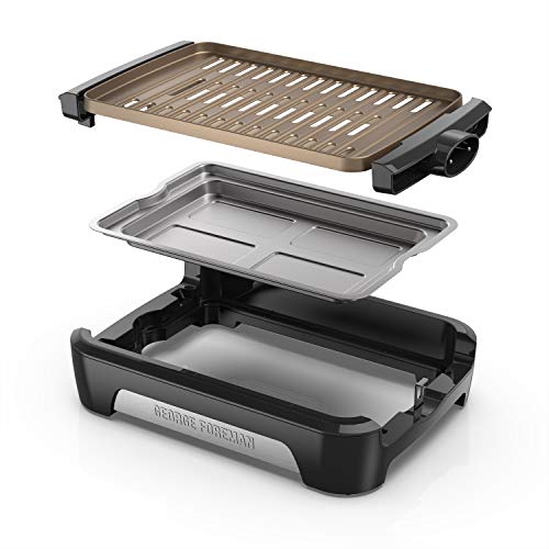 George Foreman Smokeless Electric Grill 90 Square Inch In Black, GFS0090SBC