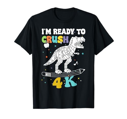 4K I'm Ready to Crush Kids Boys Girls First Day Of School T-Shirt
