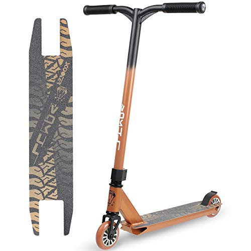 VOKUL TRII S Freestyle Tricks Pro Stunt Scooter - Best Entry Level Pro Scooter - 20" W23.2 H CrMo4130 Chromoly Handlebar - Reinforced 20" L4.1 W Deck,Integral Stable Performance