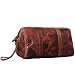 Produktbild STILORD 'Charles' Kulturtasche Leder Groß Vintage Design für Herren und Damen Kulturbeutel Waschtasche Necessaire mit Henkel, Farbe:Kara - Cognac
