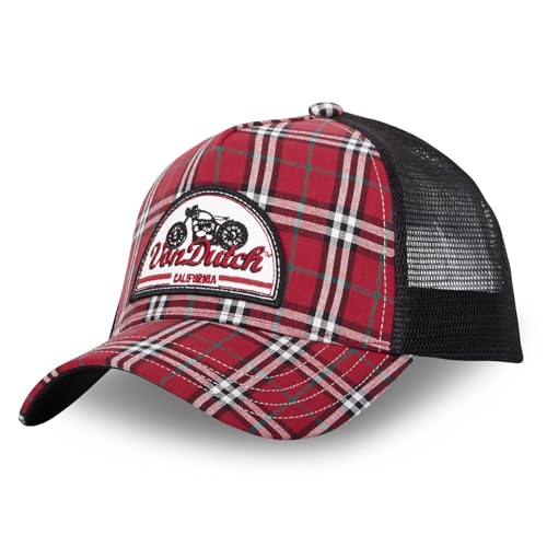 Casquette Von Dutch Jack rouge taille TU ajustable accessoire mode universel homme femme