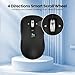 CITLLA Full-Size Silent Wireless Mouse, 2 Bluetooth + 1 USB Multi-Mode, 4-Way Scrolling, Adjustable DPI, Side Buttons, Long Battery Life, Compatible with Laptop/Tablet/MacBook/iPad