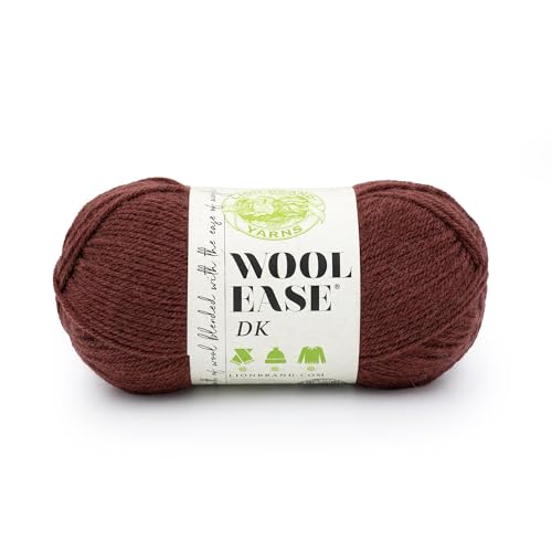 Image of Lion Brand Yarn, Wool-Ease DK Crochet Yarn, Cinnamon Stick, Orange, 1 Pack | Classic DK Weight Wool Acrylic Blend Knit & Crochet Fiber for Warm Blankets, Light Sweaters, Fall & Winter Hats