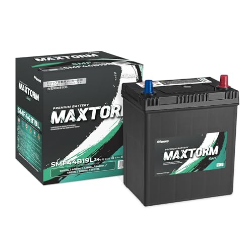 カーバッテリー スズキ 対応 エブリィワゴン H17/8-H27/2 ABA-DA64W 660cc/充電制御車/寒冷地仕様車 適合参考 マックストーム MAXTORM SMF(シールド) SMF44B19L 【H41001】