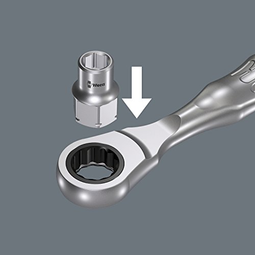 Wera 05003666001 8790 4.5 mm x 1/4-Inch Drive FA Zyklop Shallow Socket, Multi-colour - Image 2