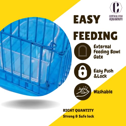 15'Bird metal cage for Budgies,Finches,Love Birds,Cocktails,Conures,Cuttlefish BoneHolder, Cuttlefish Bone, 2 Cups, 1 Perch Stick L : 15", B : 11", H:12 "- (Colors May Vary)Small
