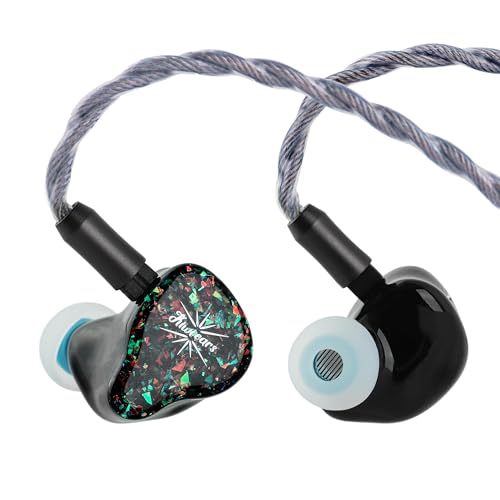 Linsoul Kiwi Ears Astral 1DD+6BA hybrydowe słuchawki douszne, przewodowe wkładki douszne, słuchawki HiFi do nagrywania i miksowania w studiu, przenośne słuchawki IEM do gier dla (Green)