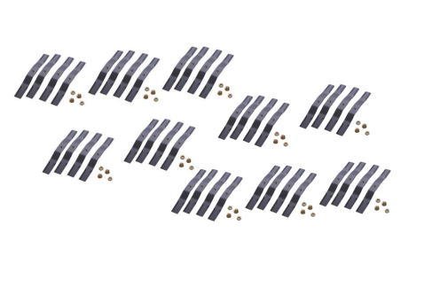 畦草刈ブレード 255 ナット付 10セット 40枚&取付ネジ10セット SP-50 SP-550 SP-850 スパイダーモアー 替刃