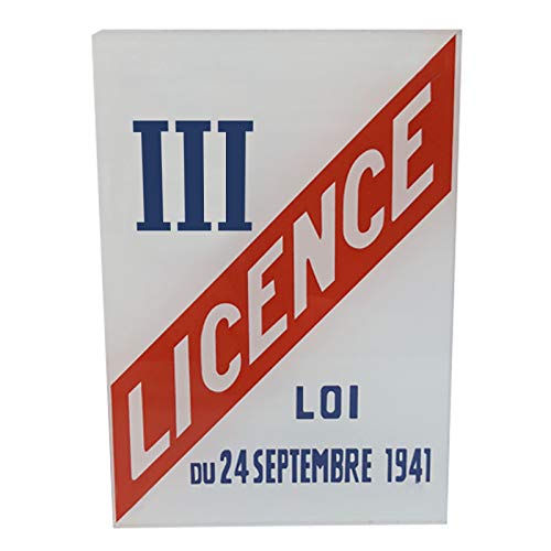 Plaque Licence 3 en finition acrylique style verre haut de gamme