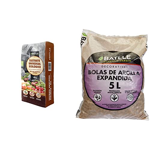 Semillas Batlle Sustrato ecológio 45l, ecológico + Sustrato Bolas Arcilla Expandida 5l