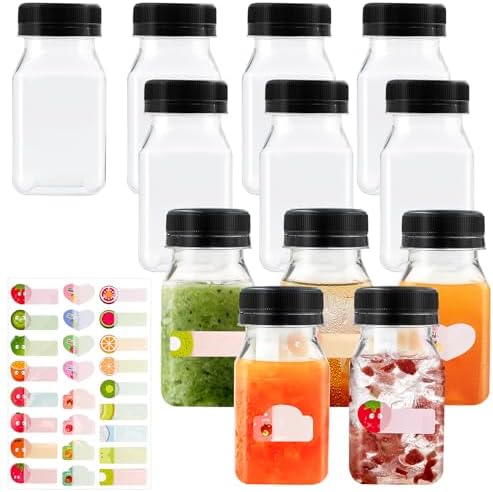 20 Bottigliette In Plastica PET Da 120ml Con Tappo Antigoccia - Per Succhi, Salse E Condimenti