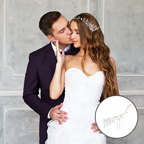 FOMIYES Leaf Wedding Hair Vine Rhinestone Bridal