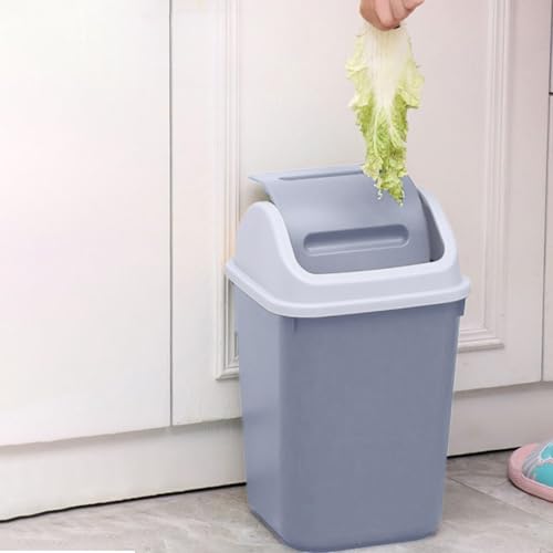 Caneca de basura rectangular con tapa para cocina miniatura 3