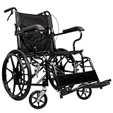MEDICAL STORE Silla De Ruedas Ligera Adulto Mayor Todo Terreno Traslado Plegable Compacta Con Freno De Mano Rehabilitación...