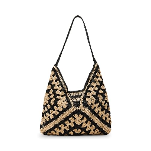 Image of Steve Madden Women's Steve Madden Bora Straw Crochet Hobo