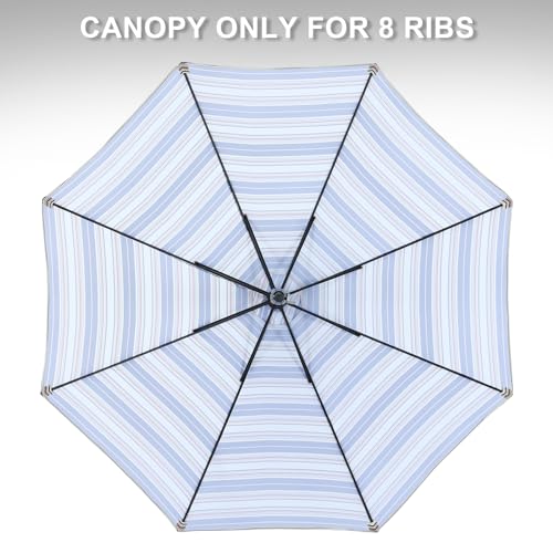 Image of MASTERCANOPY Patio Umbrella 10 ft Replacement Canopy for 8 Ribs-Black and Red stripe Canopy Only