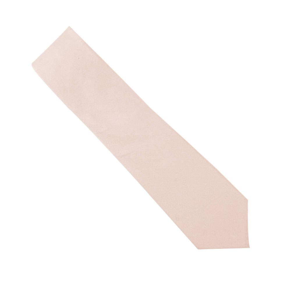 AUSCUFFLINKS Baumwolle Blush Skinny Krawatten Fliegen Pocket Quadrate Leinen Krawatten | Hochzeit Krawatten