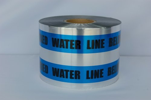 Detectable Underground Tape (6" x 1000' (4 roll/case), Water Line Below - Blue)
