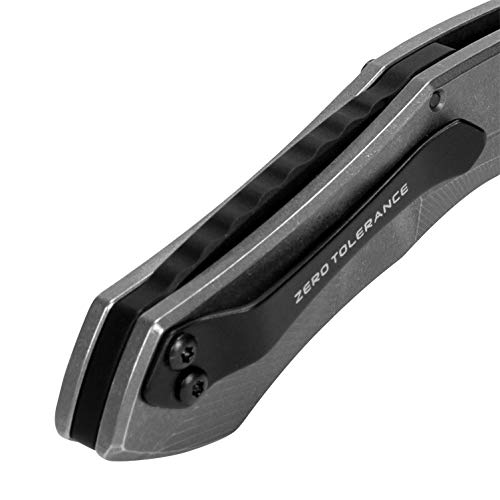 Zero Tolerance Sinkevich Knife; 3.25” Blade; 20Cv Stainless Steel; Titanium Handle And Frame Lock; Multi Use Pocketknife; Two-Tone Blade Finish; Single Position Clip; 2.9 Oz; Made In Usa (0460Ti) #TOP6