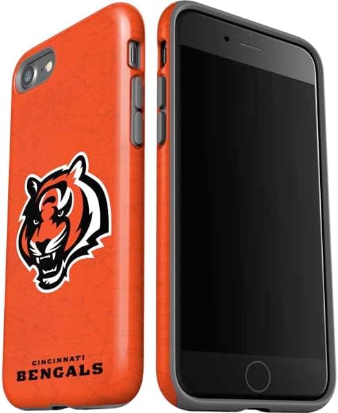 Skinit Pro Phone Case Compatible with iPhone SE (2nd & 3rd Gen) - Officially Licensed NFL Cincinnati Bengals - Alternate Distressed Design