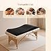 FAHKNS Lash Bed Topper, Ergonomic Lash Bed Foam Topper, High Density Foam Massage Table Pad, Curvy Esthetician Mattress, Washable Massage Table Padding Cushion for Beauty Salon, 70.8in×23.6in, Black