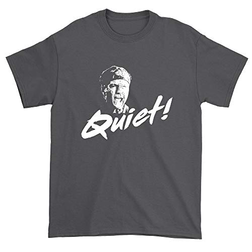 Mens Quiet! Johnny Cobra Large Charcoal Grey T-Shirt