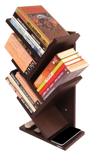 Image of Captiver Steama Engineered Wood Wall Mounted Books Stands Shelf Shelves (Matte Finish, Wenge) Home Office Library Study Living Room Bookshelf Bookshelves Bookends Unit